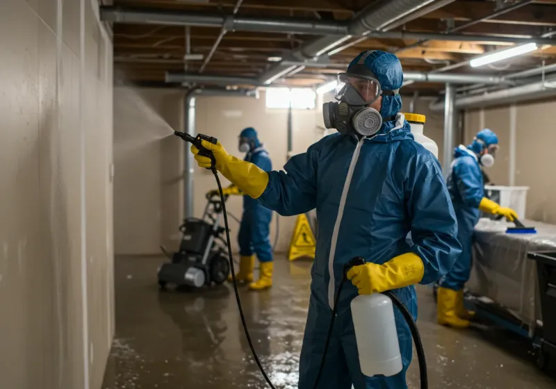 Basement Sanitization and Antimicrobial Treatment process in Lauderdale County, MS